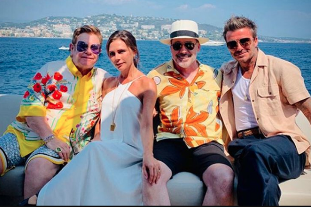 David Beckham, Victòria, Elton John