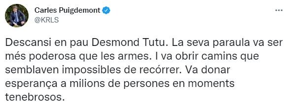 TUIT Carles Puigdemont