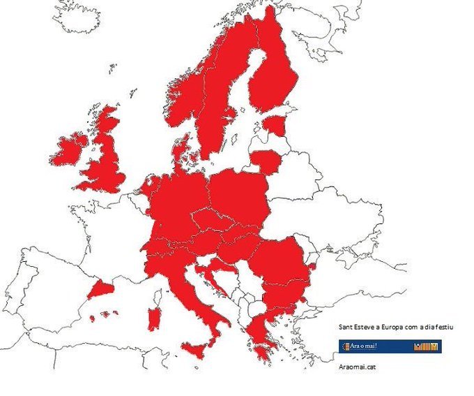 Sant Esteve mapa Europa