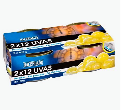Uvas peladas y sin semllias de Hacendado a la venta en Mercadona1
