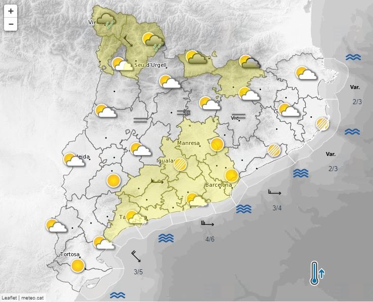 Predicción 28 diciembre Meteocat
