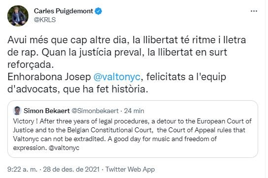 TUIT Puigdemont