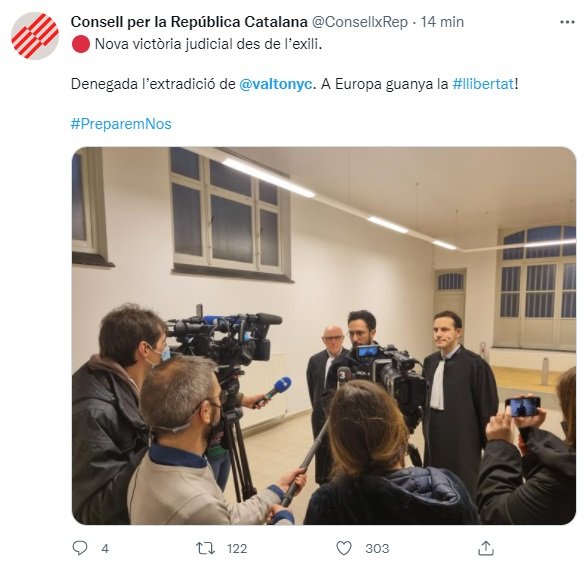 TUIT Consell per la República extradicio