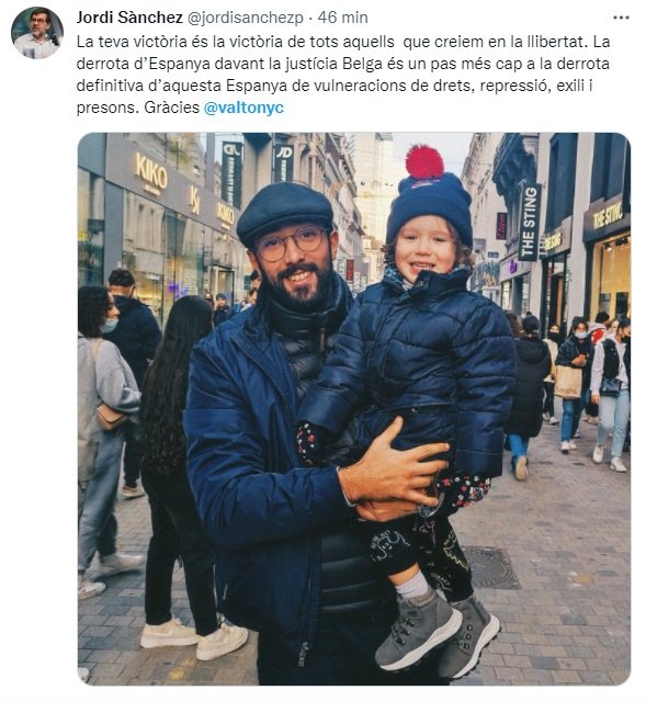 TUIT jordi sànchez extradicio