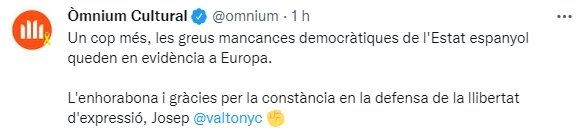 TUIT omnium extradicio valtonyc
