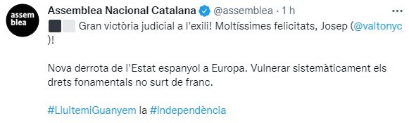 TUIT ANC extradicio valtonyc