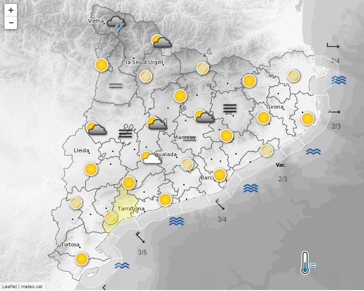 Predicción 29 diciembre Meteocat