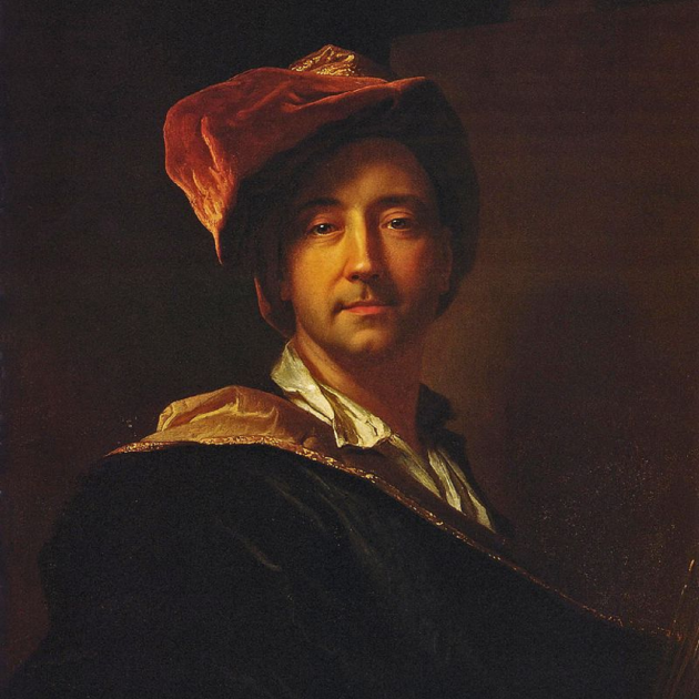 Mor Jacint Rigau, el millor retratista de Versalles. Autoretrat de Jacint Rigau. Font Museu Jacint Rigau de Perpinyà (1)