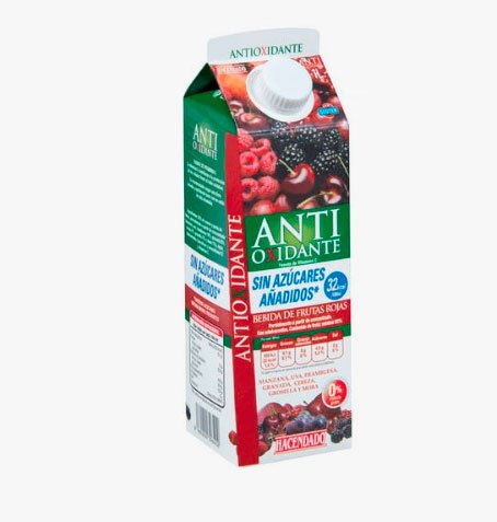 Beguda de fruites vermelles antioxidant Hacendado sense sucres afegits