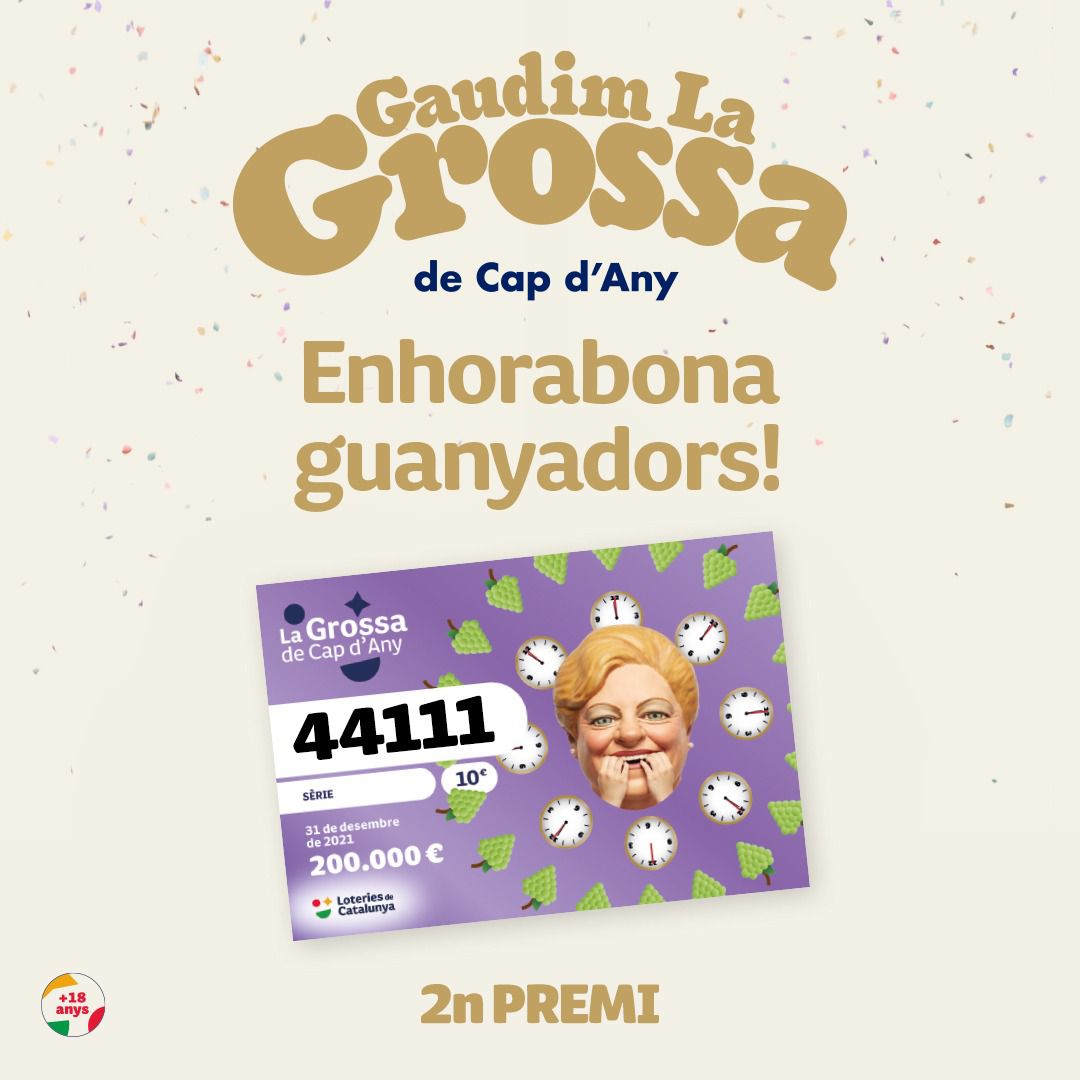 Segundo premio Grossa Cap d'Any