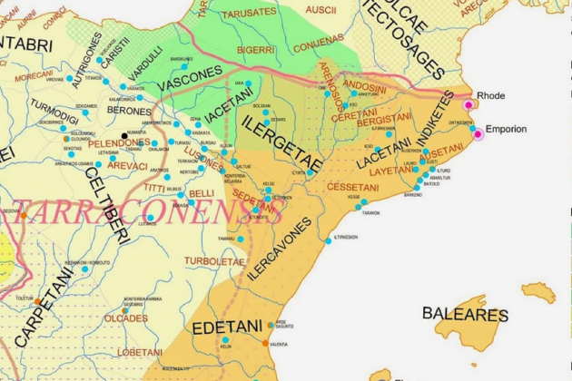 Mapa modern dels pobles preromans / Font: Universitat de Lisboa