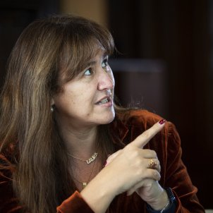 Laura Borras durante una entrevista en su despacho en el Parlament - Montse Giralt