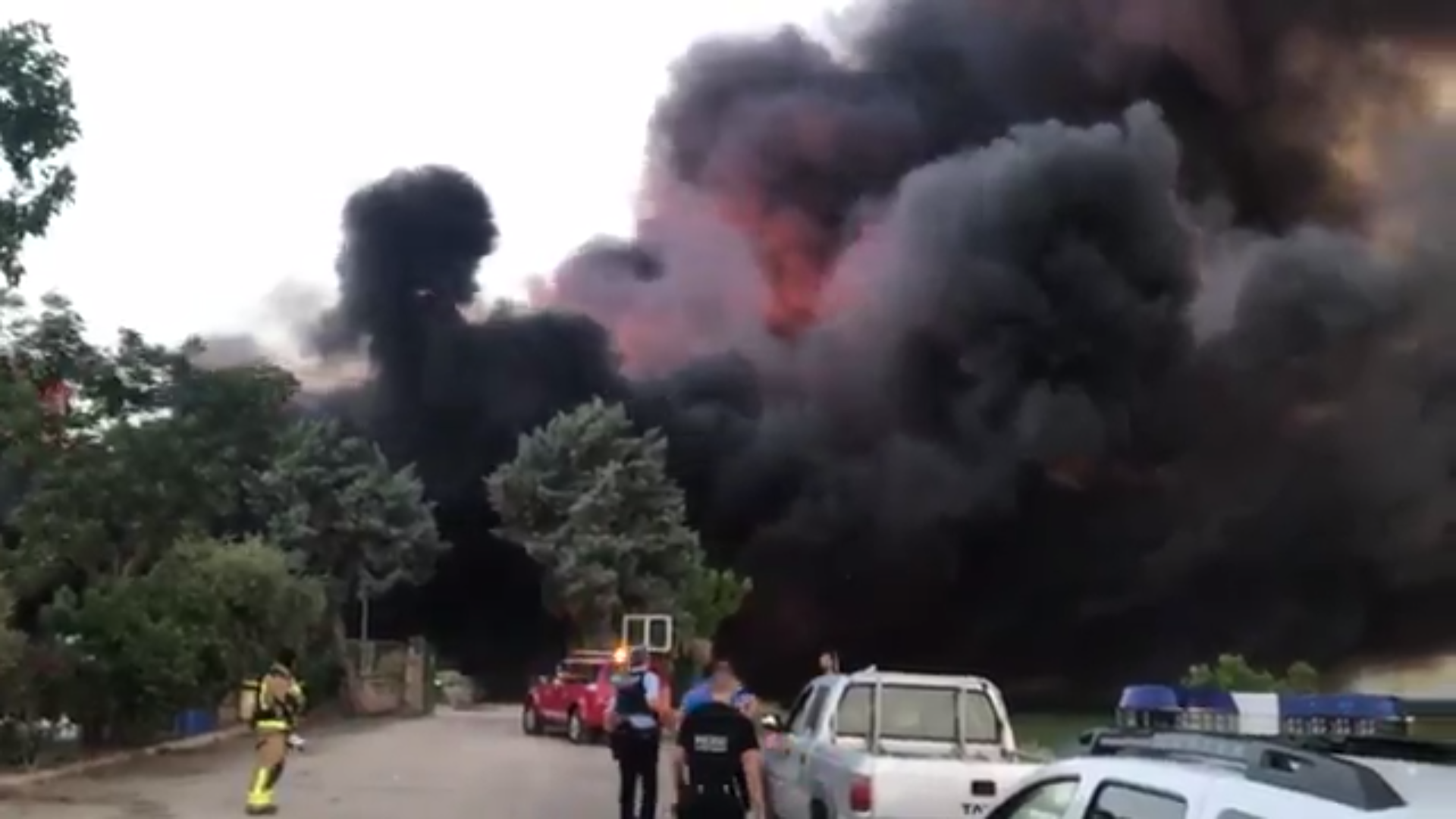 Cremen 150 tones de palets de fusta a Lleida