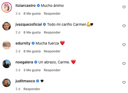 mensajes a Carme Chaparro miedo su padre