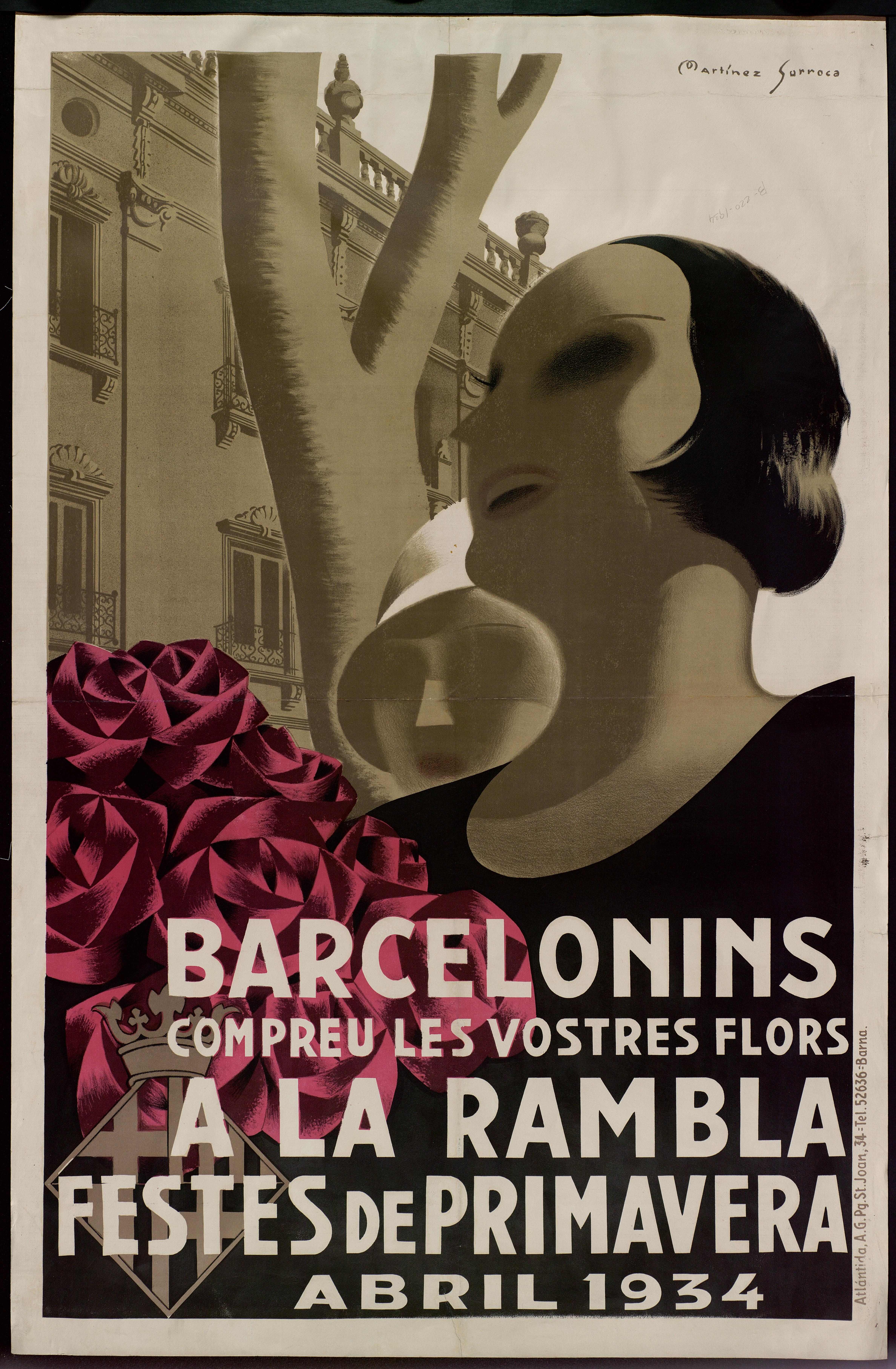 Cartel de las fiestas de la Primavera celebradas en Barcelona año 1934 Colección de carteles AHCB