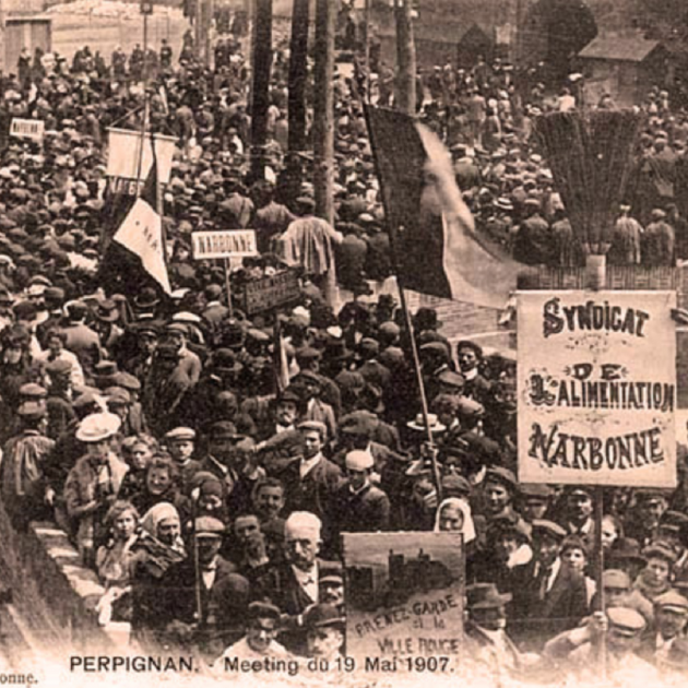 Manifestació de Perpinyà (1). 19 de maig de 1907. Font Wikimedia Commons