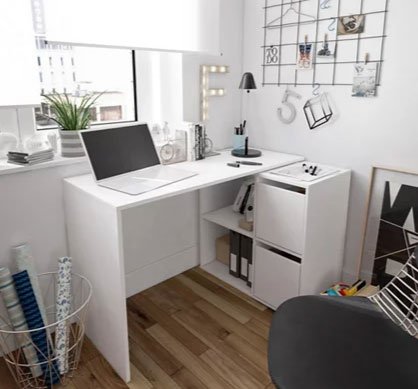 consumidor Seis Fascinante Leroy Merlin tiene una mesa de escritorio que se transforma totalmente para  adaptarse a cualquier...