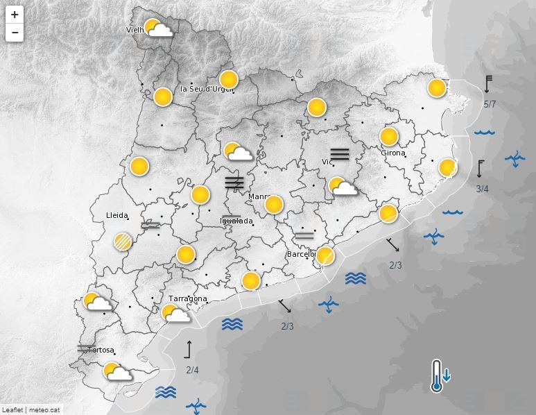 Predicción 11 enero Meteocat