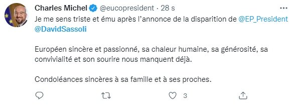 TUIT charles michel  muerte sassoli