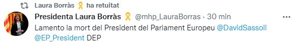TUIT laura borràs muerte sassoli