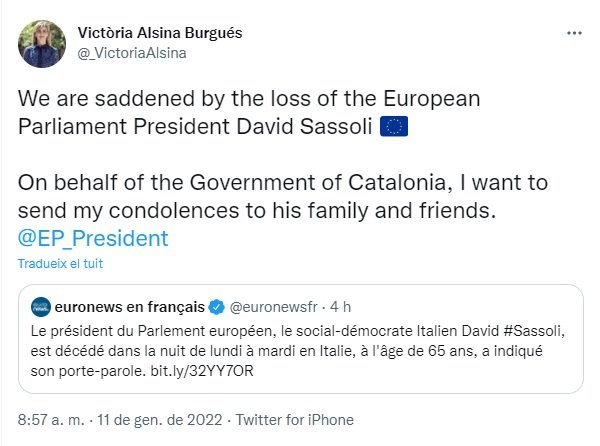 TUIT Alsina muerte sassoli