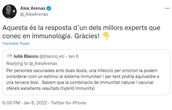 alex arenas coronavirus tuit