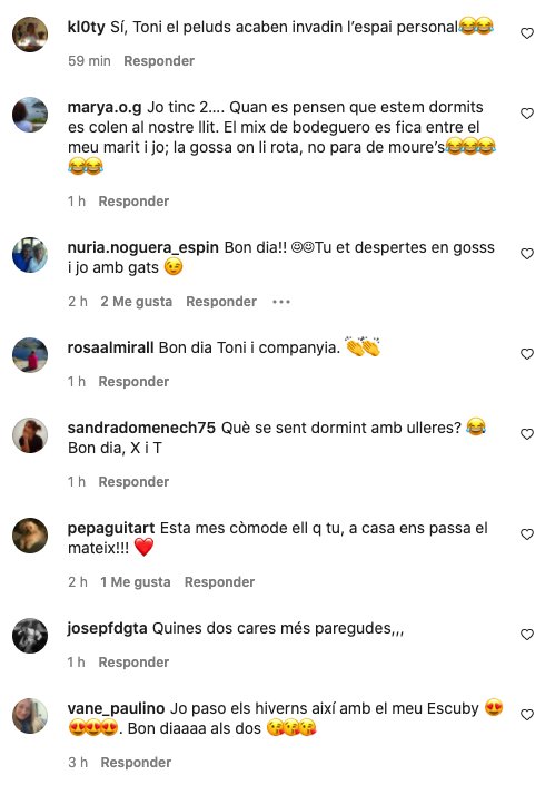 Toni Soler chica comentarios Instagram