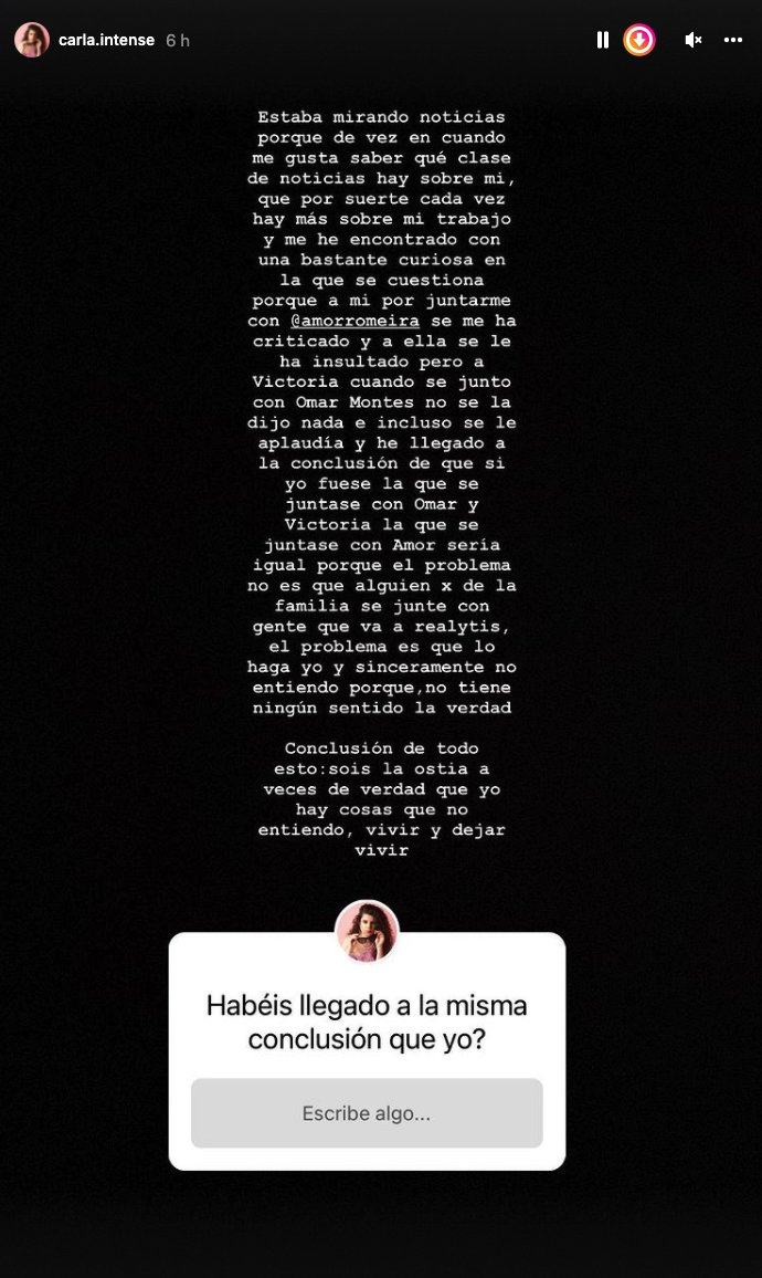Carla Vigo puesto Victoria Federica Instagram