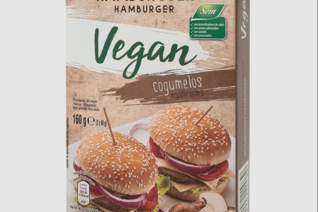 Hamburguesa vegana de champinones a la venta en Aldi