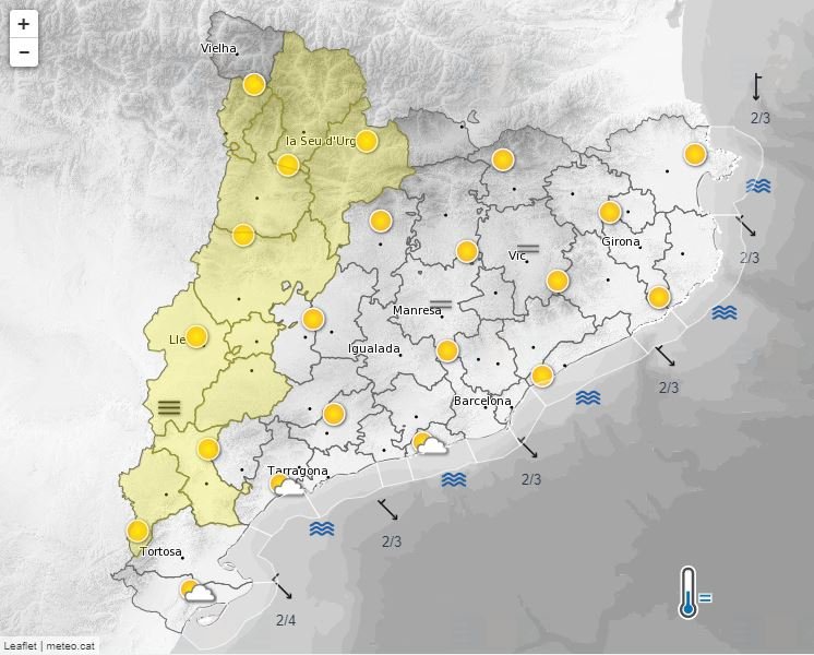 Predicción 14 enero Meteocat