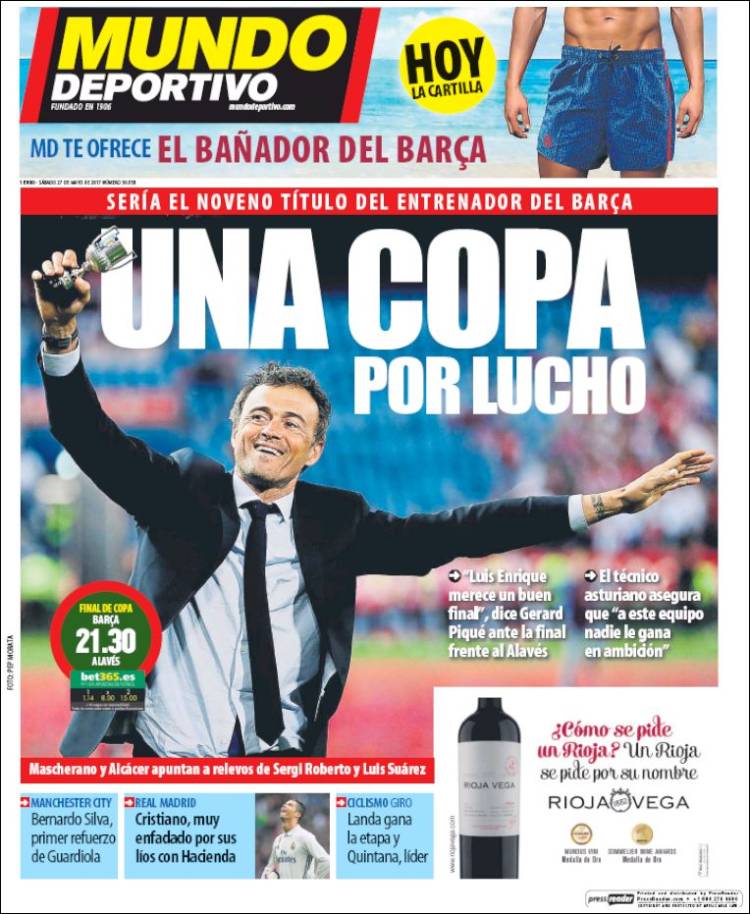 Mundo Deportivo Llevada|Traída 27 05 2017