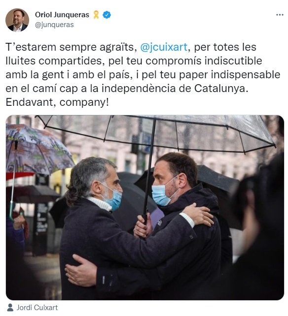 TUIT Junqueras Jordi Cuixart