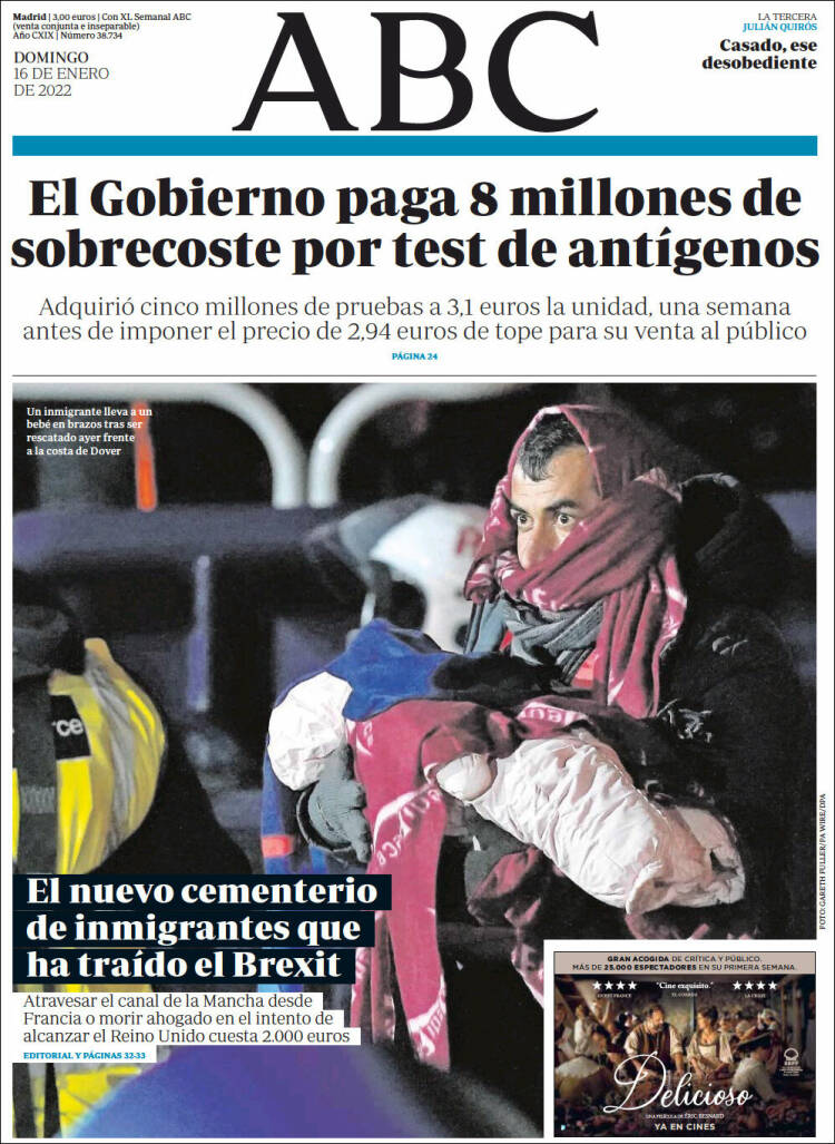 portada abc 16 enero 2022 portada abc 16 enero 2022