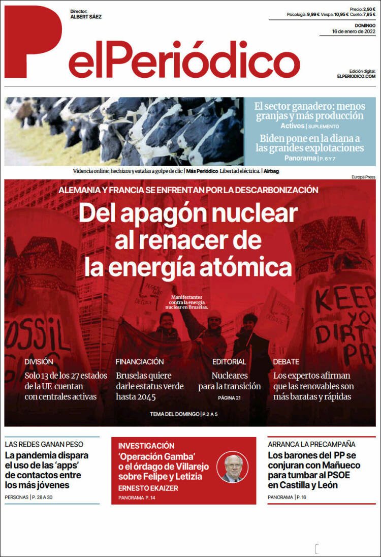 portada el periódico 16 enero 2022 portada el periódico 16 enero 2022