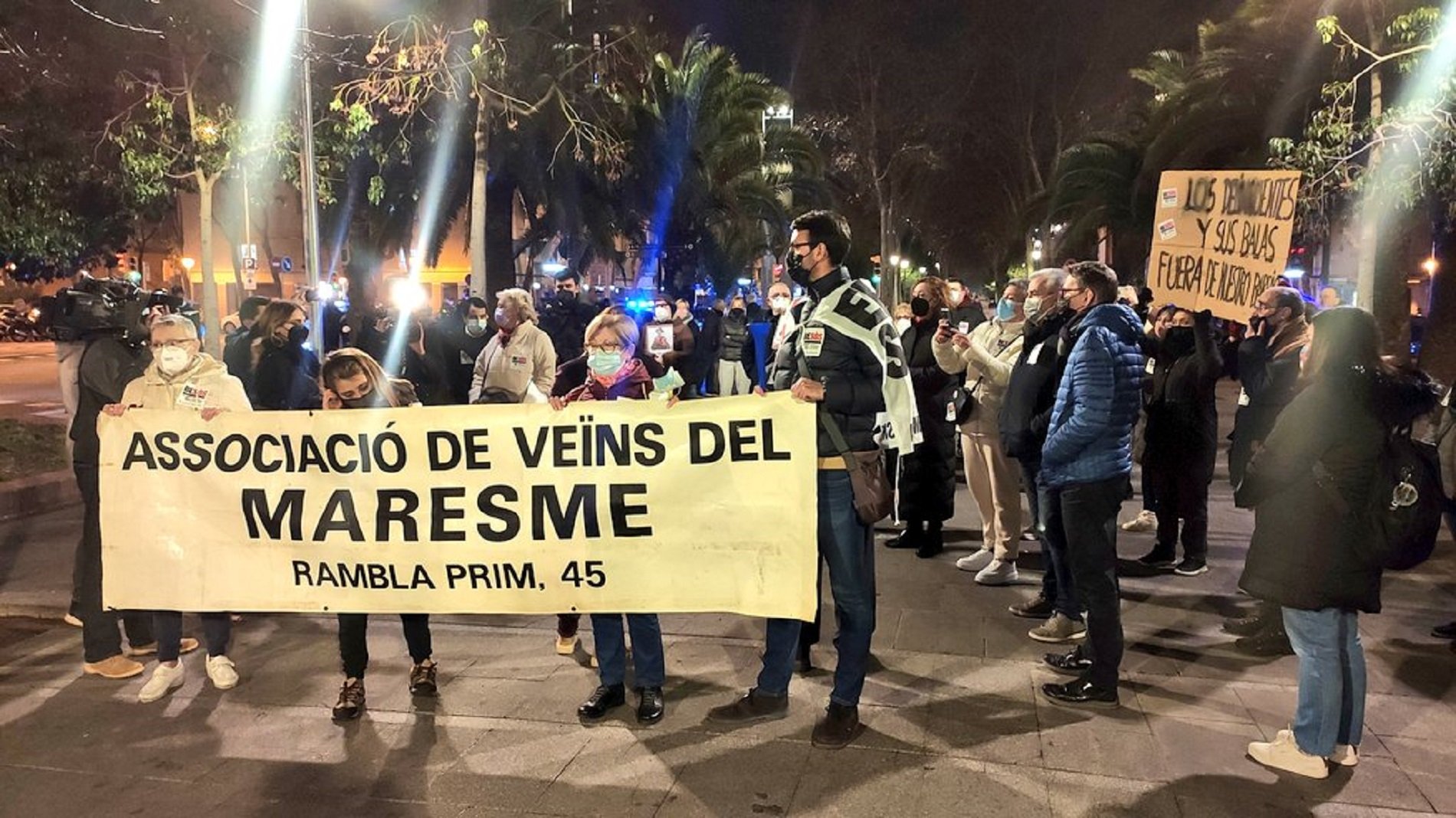 Manifestació al barri del Besòs contra la delinqüència