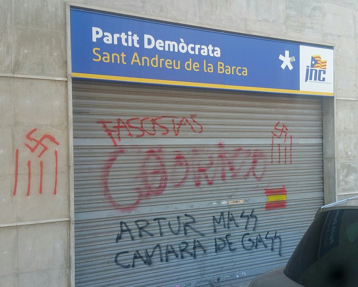 Ataque ultra contra una sede del PDeCAT