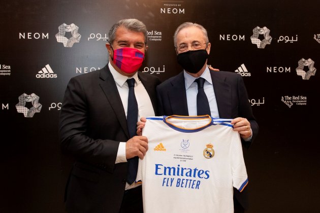 Joan Laporta Florentino Perez camiseta Real Madrid EFE