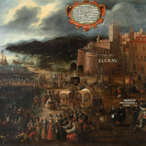 La monarquia hispànica deixa els moriscos valencians totalment indefensos. Expulsió dels moriscos valencians (1609). Font Wikimedia Commons
