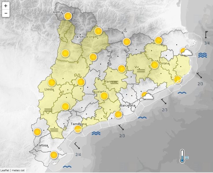 Predicción 19 enero Meteocat Predicción 19 enero Meteocat