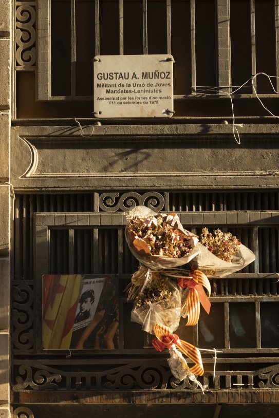 Placa Gustau A. Muñoz Unio Joves Marxistes Leninistes - Sergi Alcàzar