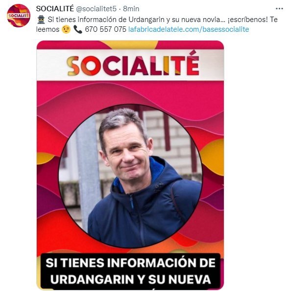 Socialité teléfono Iñaki  Twitter