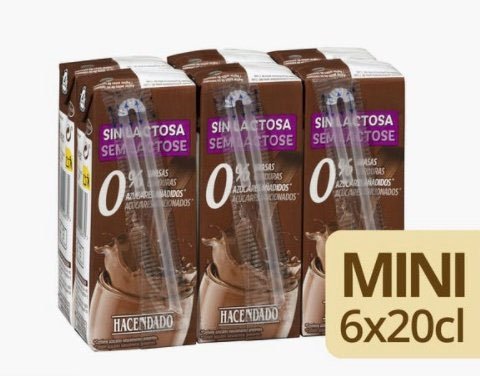 Batut de xocolata sense lactosa d'Hacendado a la venda a Mercadona