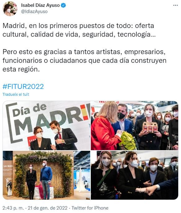 TUIT Isabel Díaz Ayuso