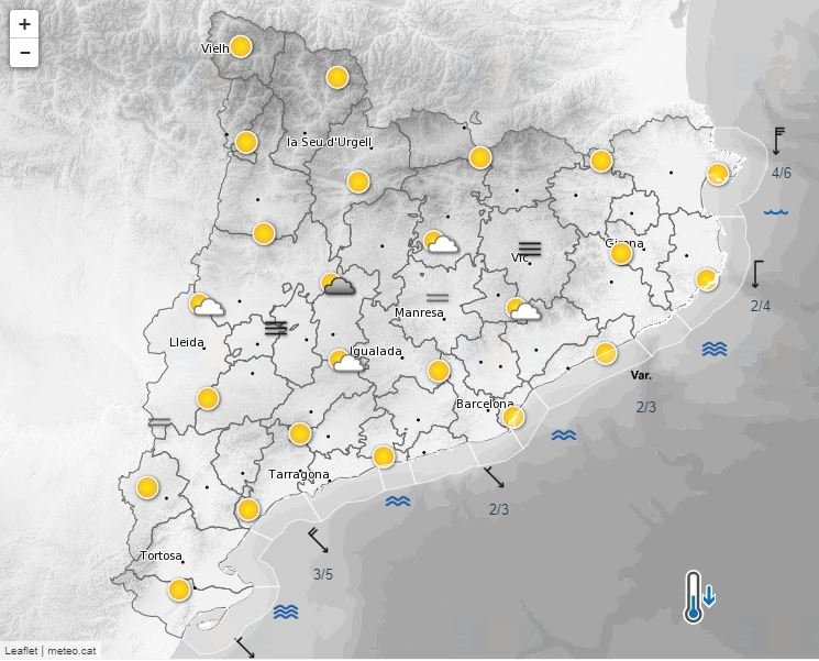 Predicción 22 enero Meteocat