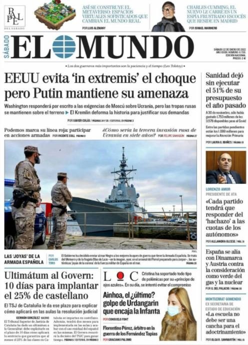 el mundo 22 enero