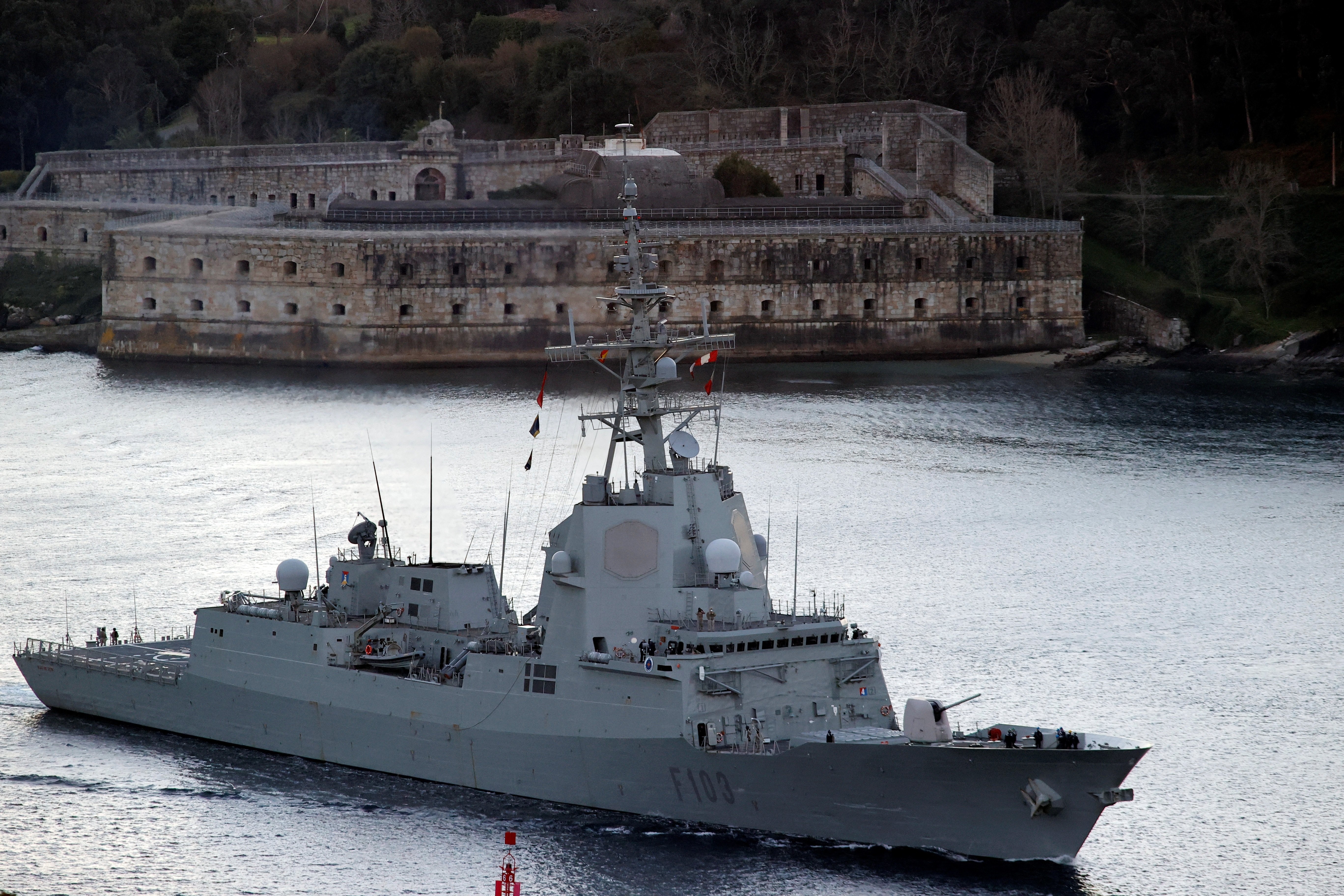 Zarpa el segundo barco de la Armada española para reforzar a la OTAN ante Rusia