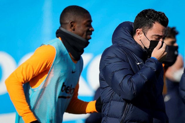 Ousmane Dembélé Xavi Hernandez Barça Entrenamiento