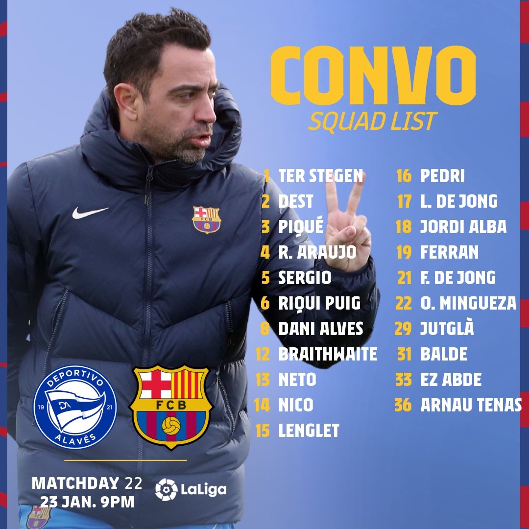 convo fcbarcelona alaves xavi