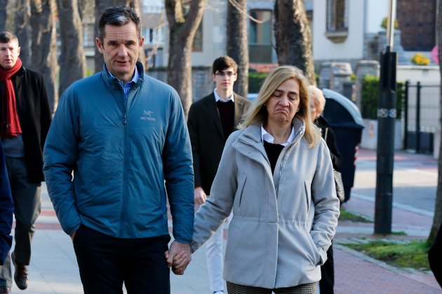 Iñaki Urdangarin con Cristina cara rara y Pablo Urdangarin 2019 GTRES