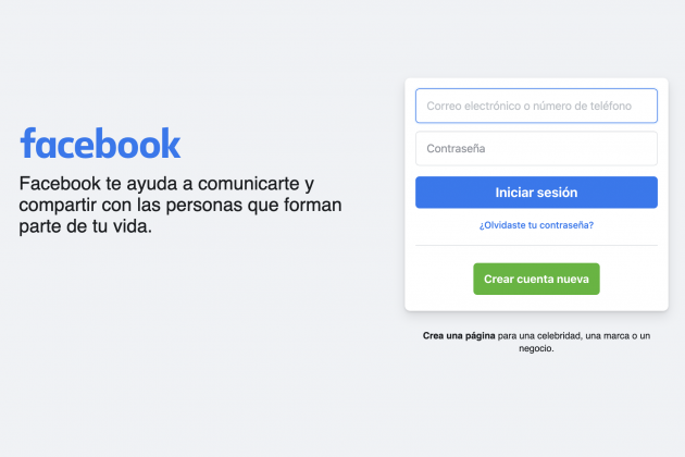 iniciar sesión facebook